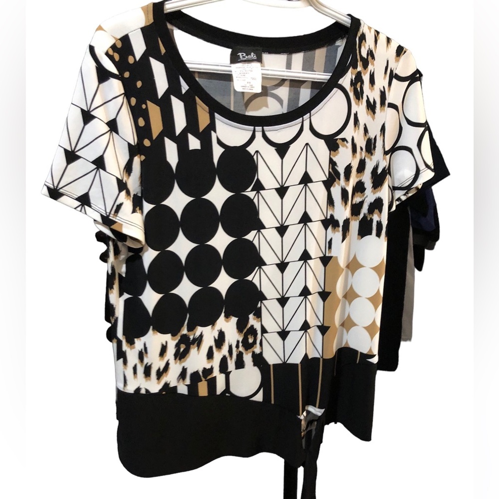 Bali side tie short sleeve Shirt Ladies Med